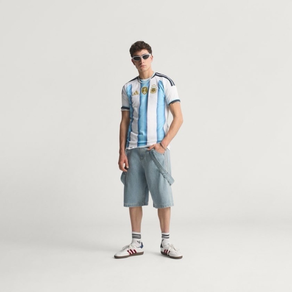 ADIDAS Argentina 26 Home Authentic Jersey MENS SIZE S White/Ice Blue JM5897 - Picture 7 of 14